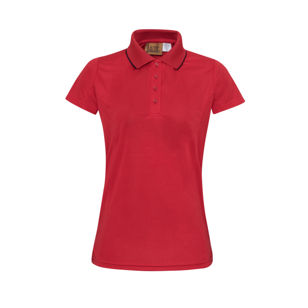 Red Dry Fit Premium Short Sleeve Polo Shirt For Women